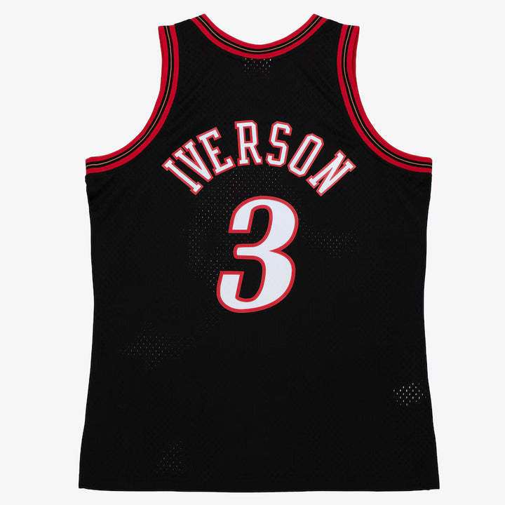 Mitchell & Ness Men's Allen Iverson Black Philadelphia 76ers 1997/98 Hardwood Classics Swingman Player Jersey