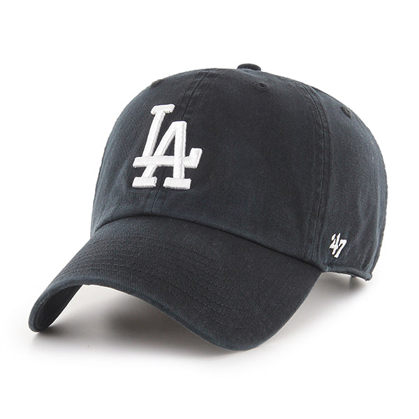 Los Angeles Dodgers 47 Brand Black Clean Up Adjustable Dad Hat