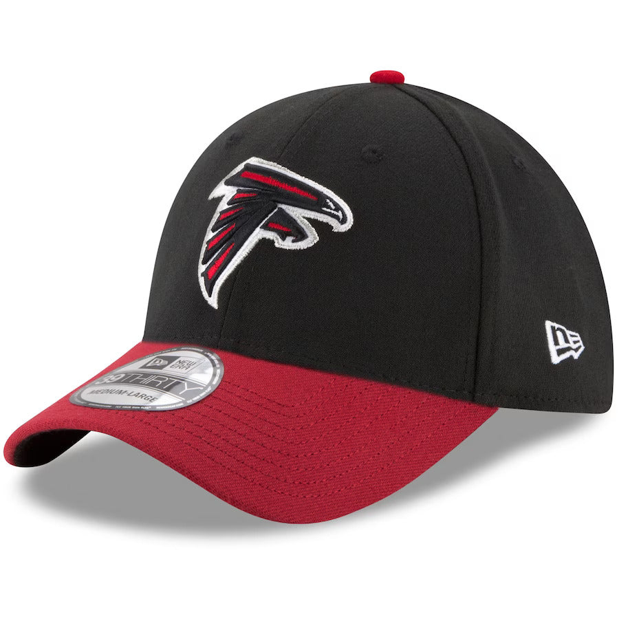 Atlanta Falcons New Era Black/Red Team Classic Two-Tone 39THIRTY Flex Hat
