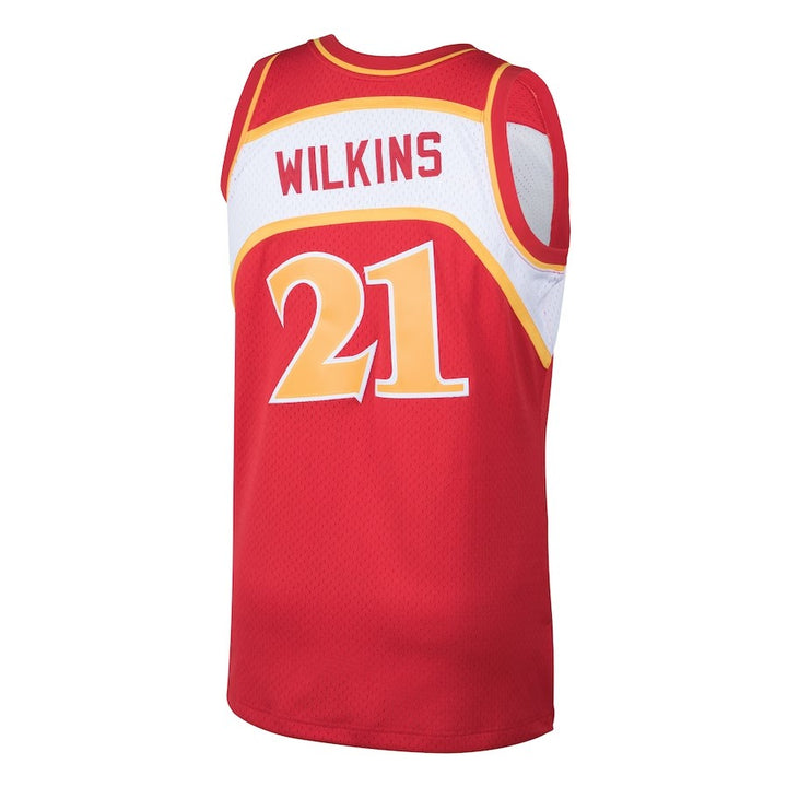 Atlanta Hawks Mitchell & Ness Dominique Wilkins #21 Red Hardwood Classics Swingman 1986-87 Jersey