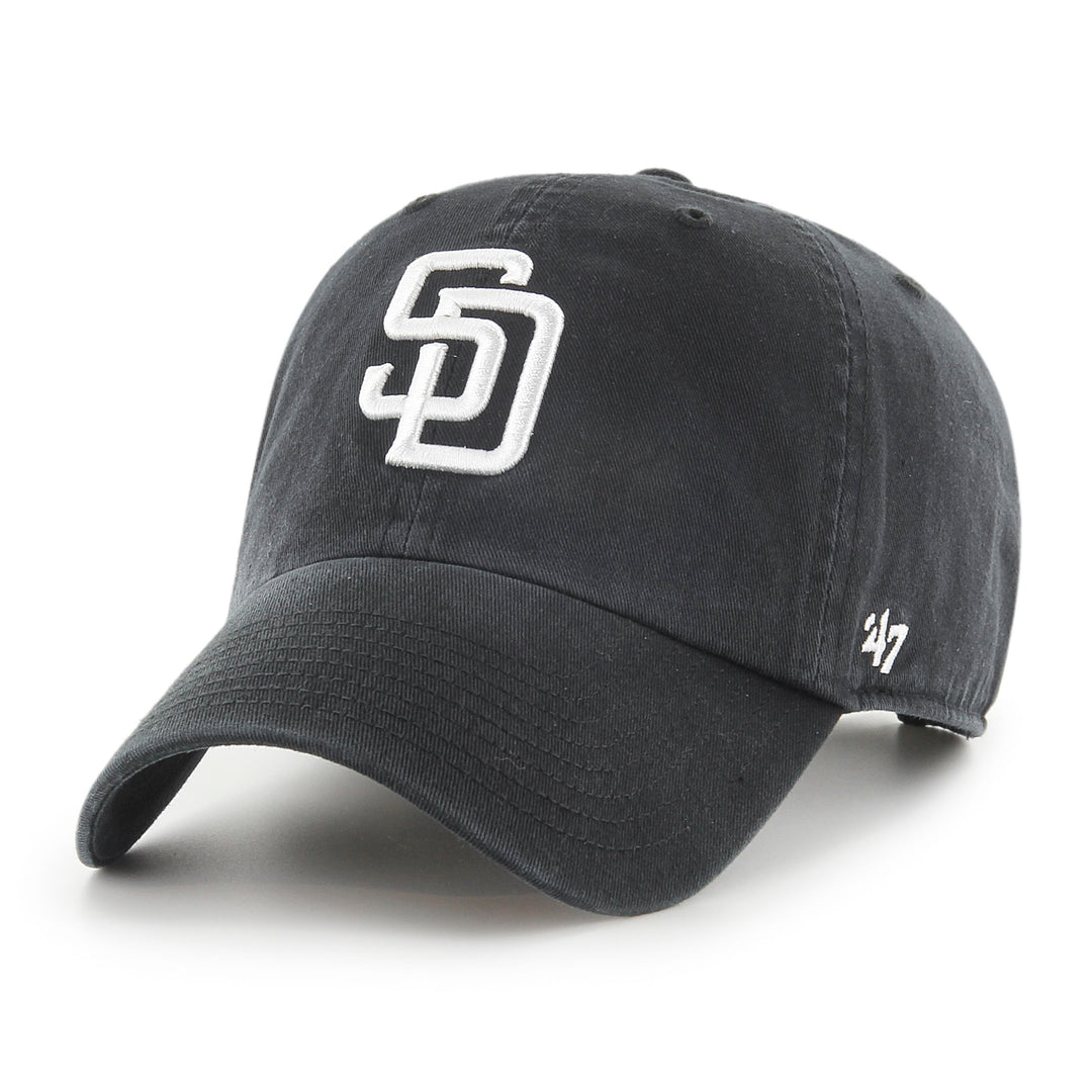San Diego Padres 47 Brand Black Clean Up Adjustable Dad Hat