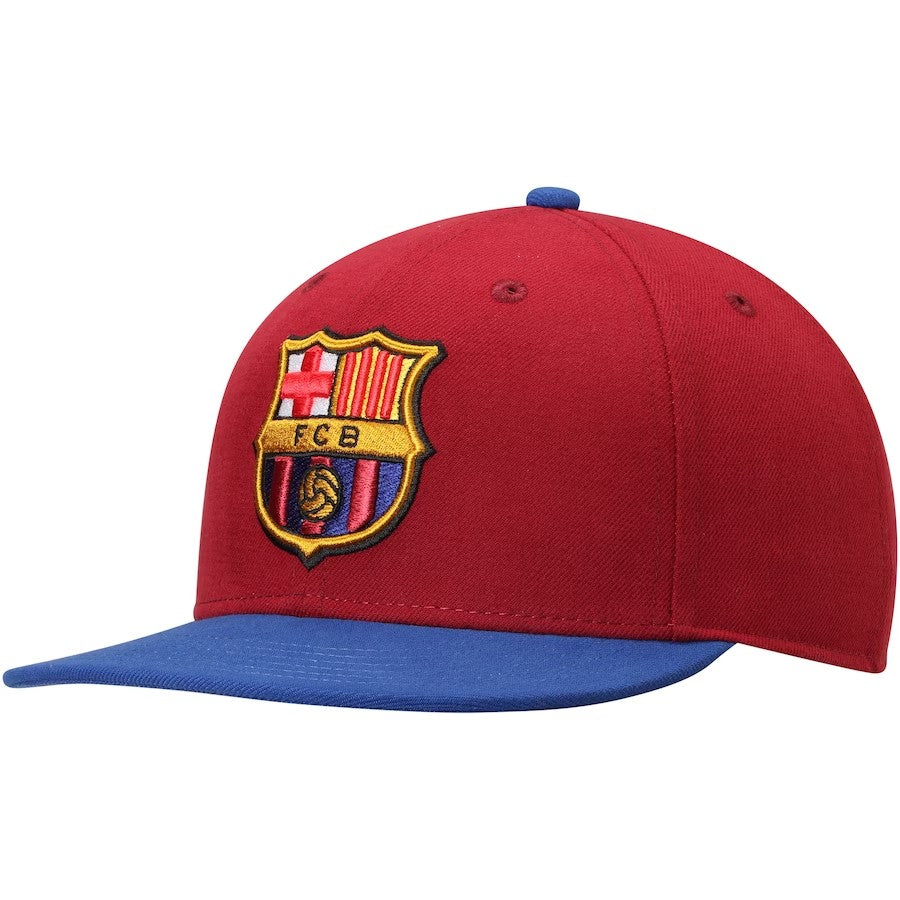 FC Barcelona Fi Collection Team Snapback Adjustable Hat - Burgundy Blue
