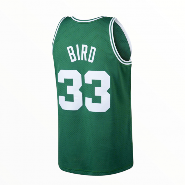 Boston Celtics Mitchell & Ness Larry Bird #33 1985-86 Road Swingman Jersey - Green