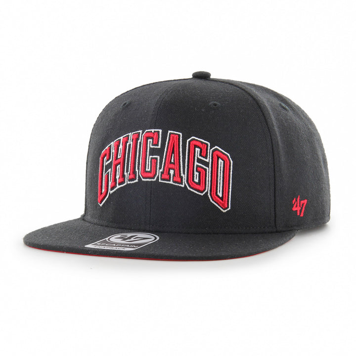 Chicago Bulls 47 Brand Captain Black Snapback Hat