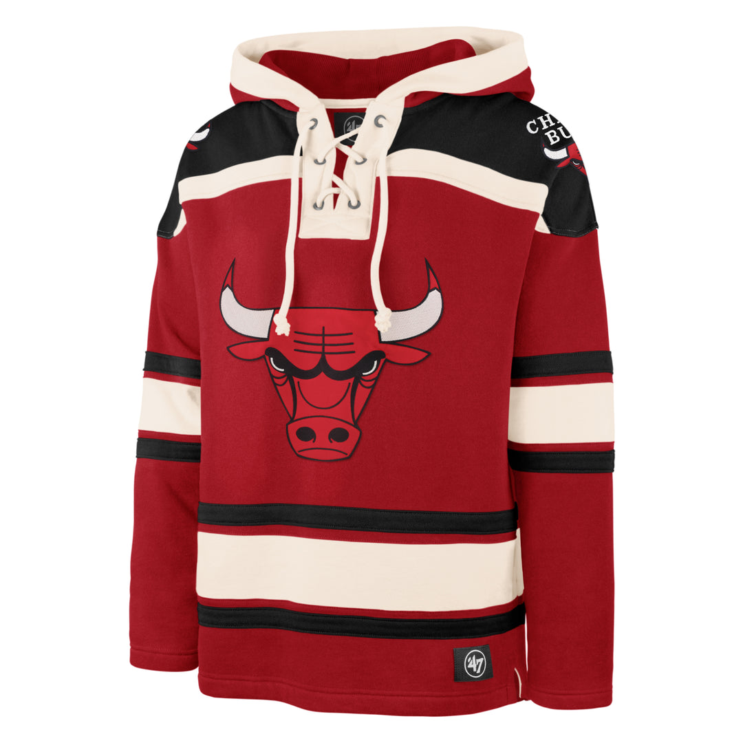 Chicago Bulls 47 Brand Superior Lacer Hoodie Red