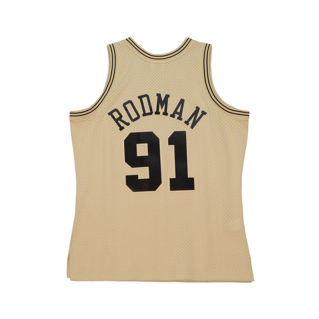 Chicago Bulls Mitchell & Ness Dennis Rodman #91 1997-98 Khaki Hardwood Classic Swingman Jersey