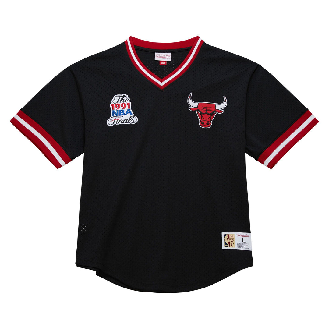 Chicago Bulls Mitchell & Ness Fashion Mesh V-Neck Vintage Logo