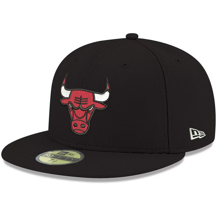 Chicago Bulls New Era Black Official Team Color 59FIFTY Fitted Hat