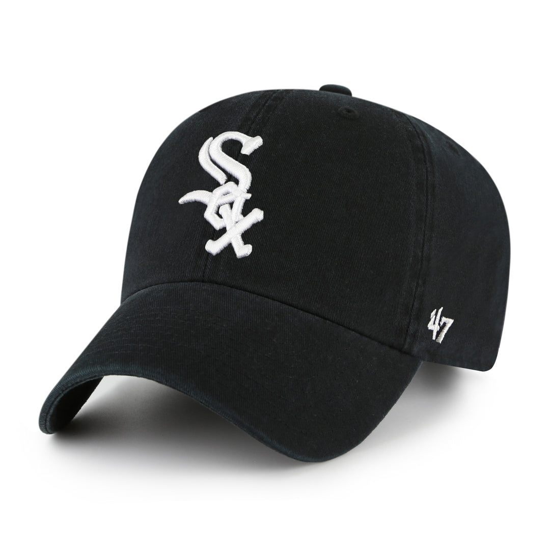 Chicago White Sox 47 Brand Black Classic Clean Up Adjustable Dad Hat