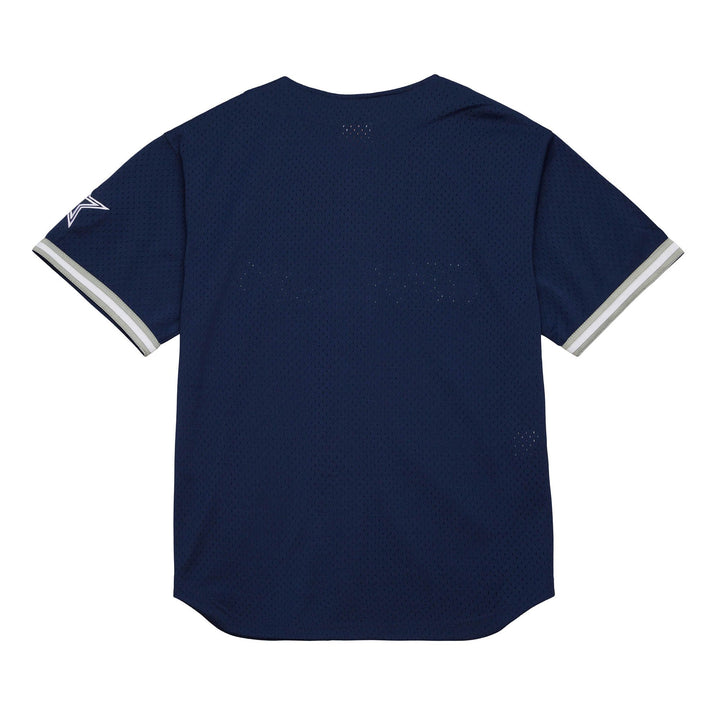 Dallas Cowboys Mitchell & Ness Navy Jersey On The Clock Mesh Button Front