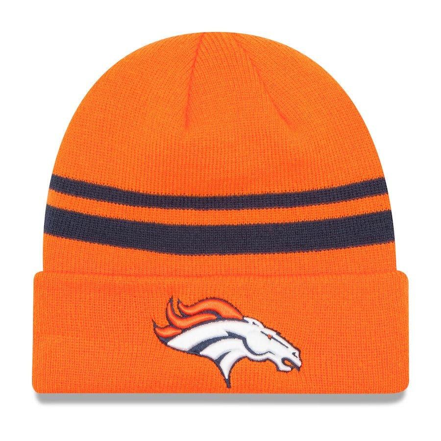 Denver Broncos New Era Orange Team Logo Cuffed Knit Hat