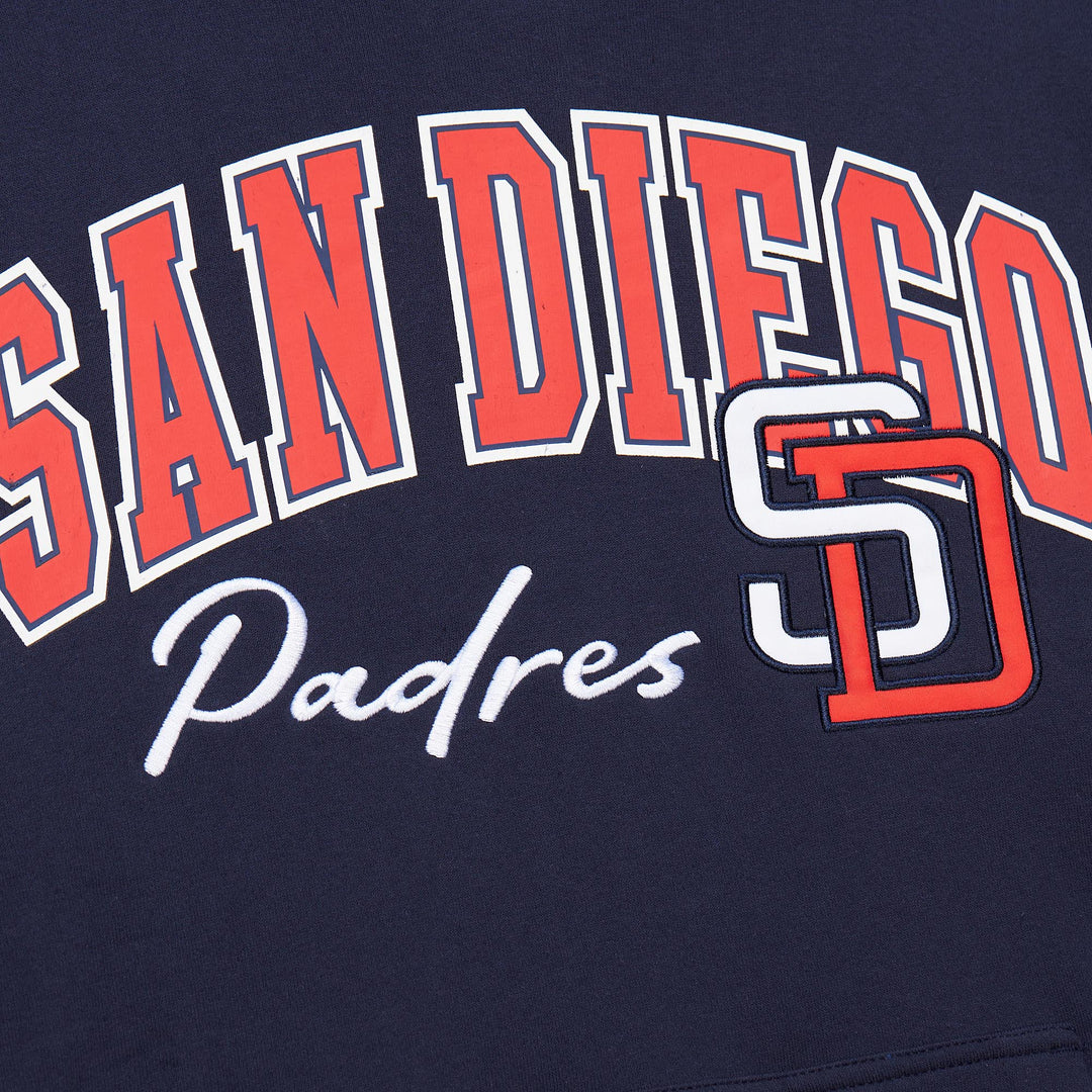 San Diego Padres Mitchell & Ness MLB Premium Fleece Hoodie Vintage Logo Padres