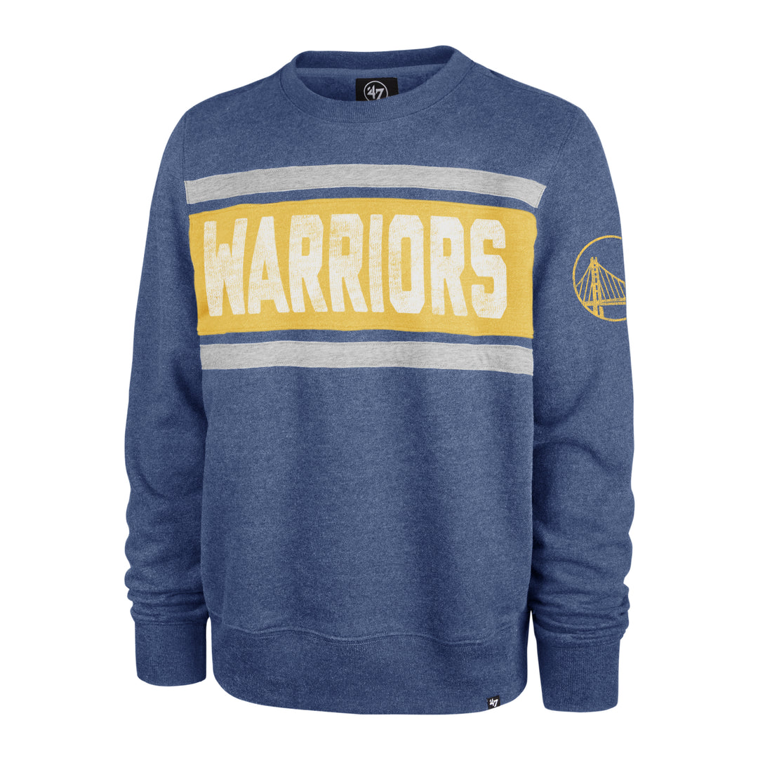 Golden State Warriors 47 Brand Heather Royal Tribeca Emerson Pullover Sweatshirt
