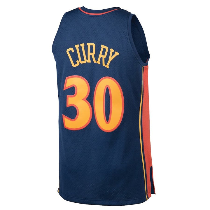 Golden State Warriors Mitchell & Ness Stephen Curry #30 2009 Hardwood Classics Road Swingman Jersey - Navy