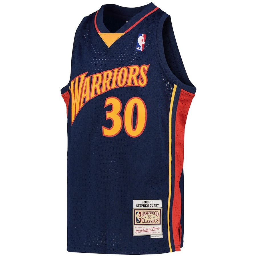 Golden State Warriors Mitchell & Ness Stephen Curry #30 2009-10 Hardwood Classics Jersey - Navy - Youth