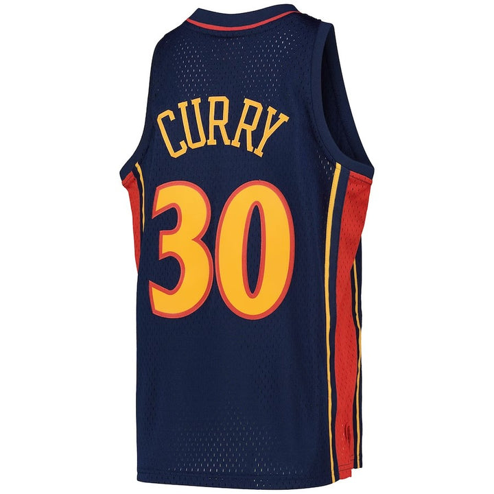Golden State Warriors Mitchell & Ness Stephen Curry #30 2009-10 Hardwood Classics Jersey - Navy - Youth