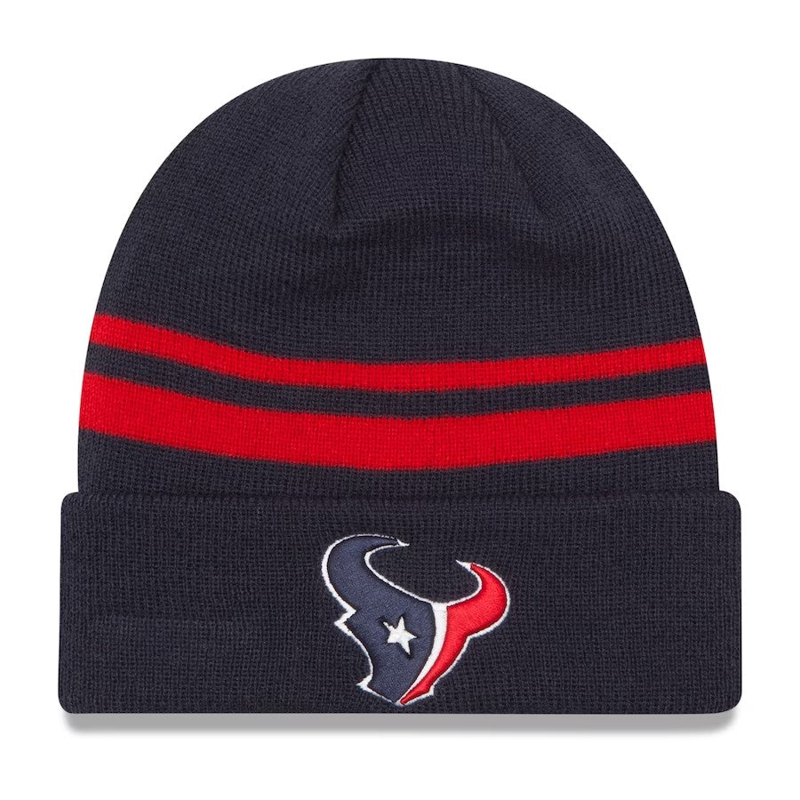 Houston Texans New Era Navy Team Logo Cuffed Knit Hat