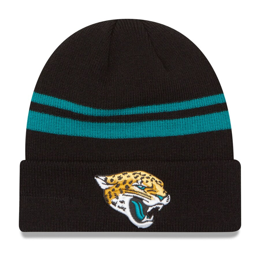 Jacksonville Jaguars New Era Black Team Logo Cuffed Knit Hat