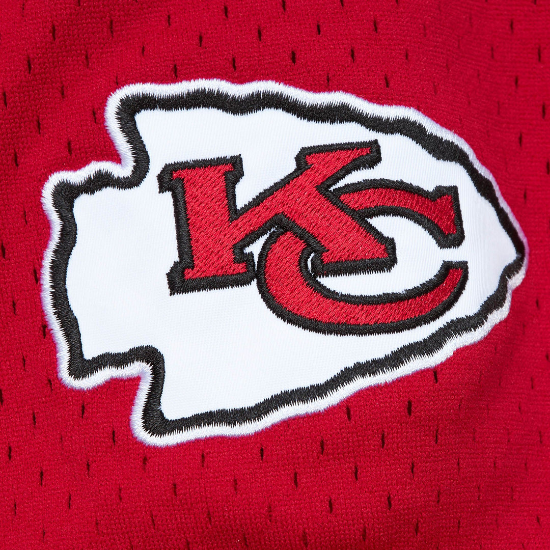 Kansas City Chiefs Mitchell & Ness Red Jersey On The Clock Mesh Button Front