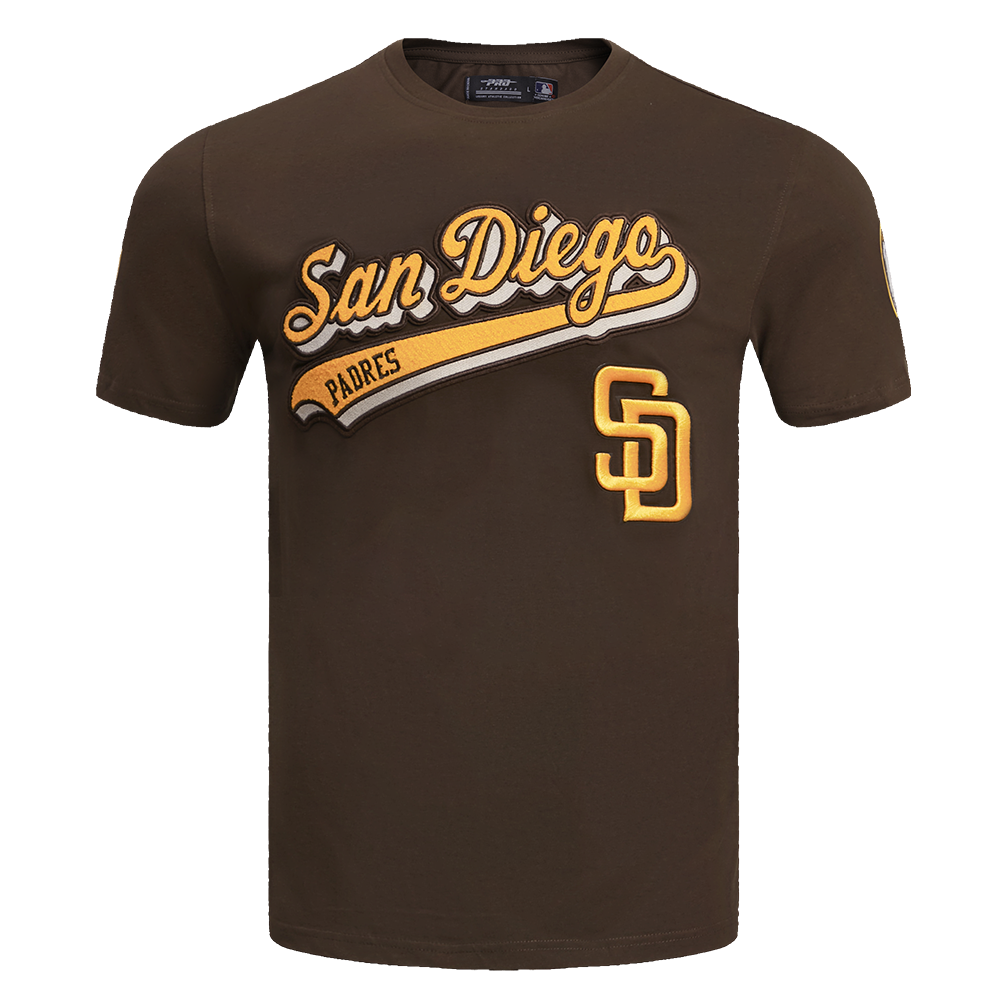 San Diego Padres Pro Standard Script Tail Tee Brown