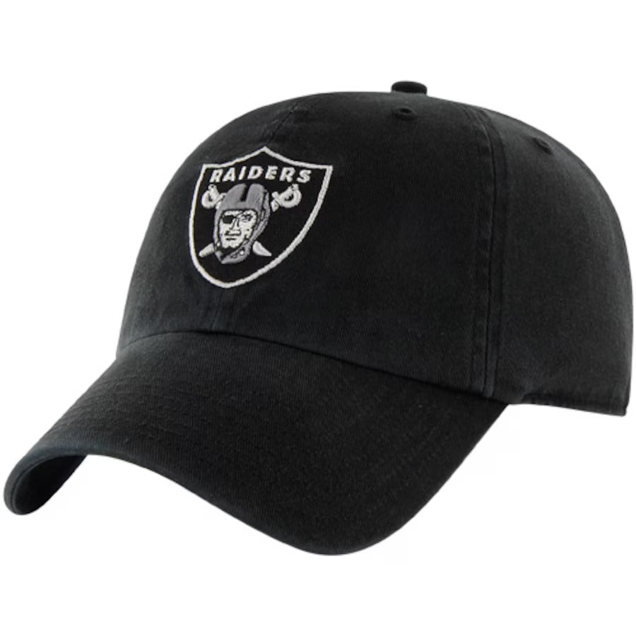 Las Vegas Raiders 47 Brand Black Clean up Adjustable Hat