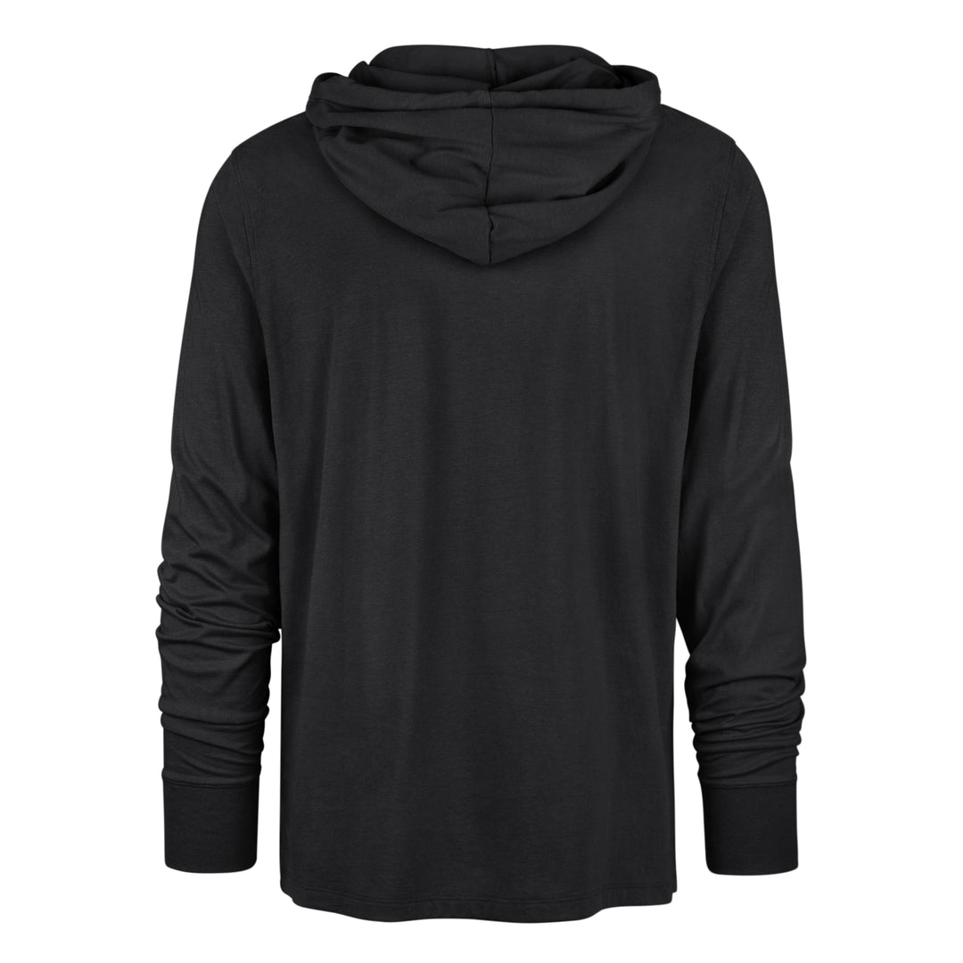 Las Vegas Raiders 47 Brand Black Field Franklin Hooded Long Sleeve T-Shirt
