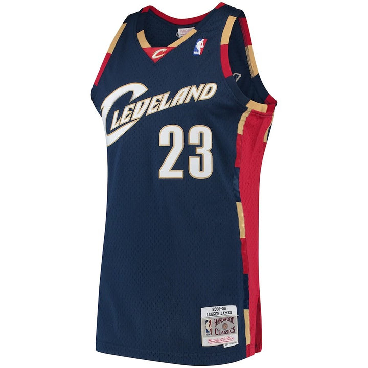 LeBron James Mitchell & Ness Cleveland Cavaliers Hardwood Classics 2008-09 Swingman Jersey - Navy