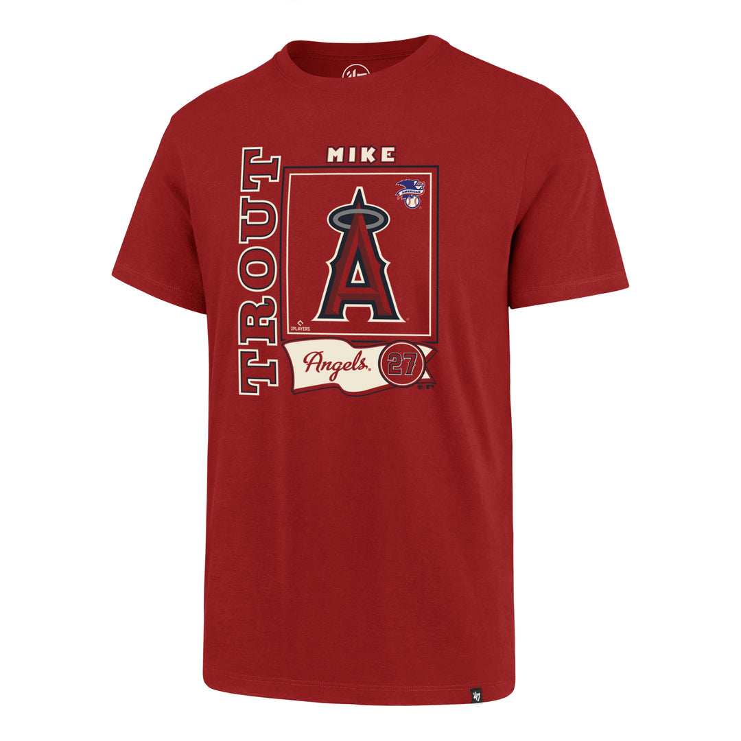 Los Angeles Angels 47 Brand Mike Trout #27 Team Color Super Rival T-Shirt