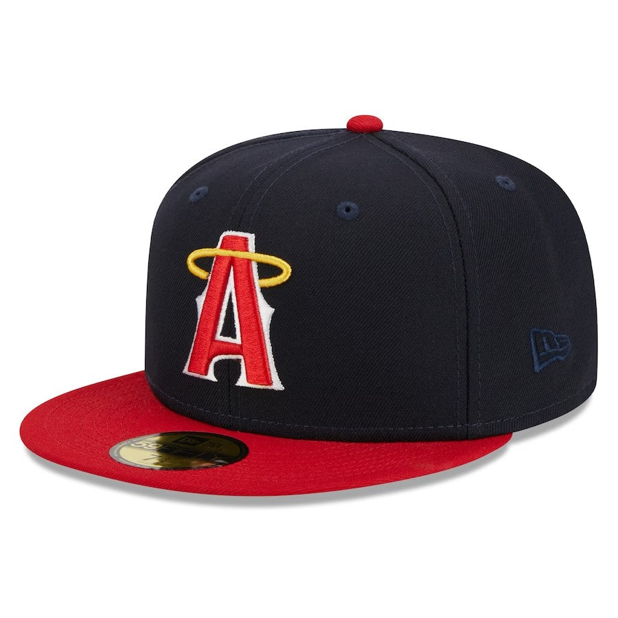 Los Angeles Angels New Era Cooperstown Collection Retro City 59FIFTY Fitted Hat - Navy