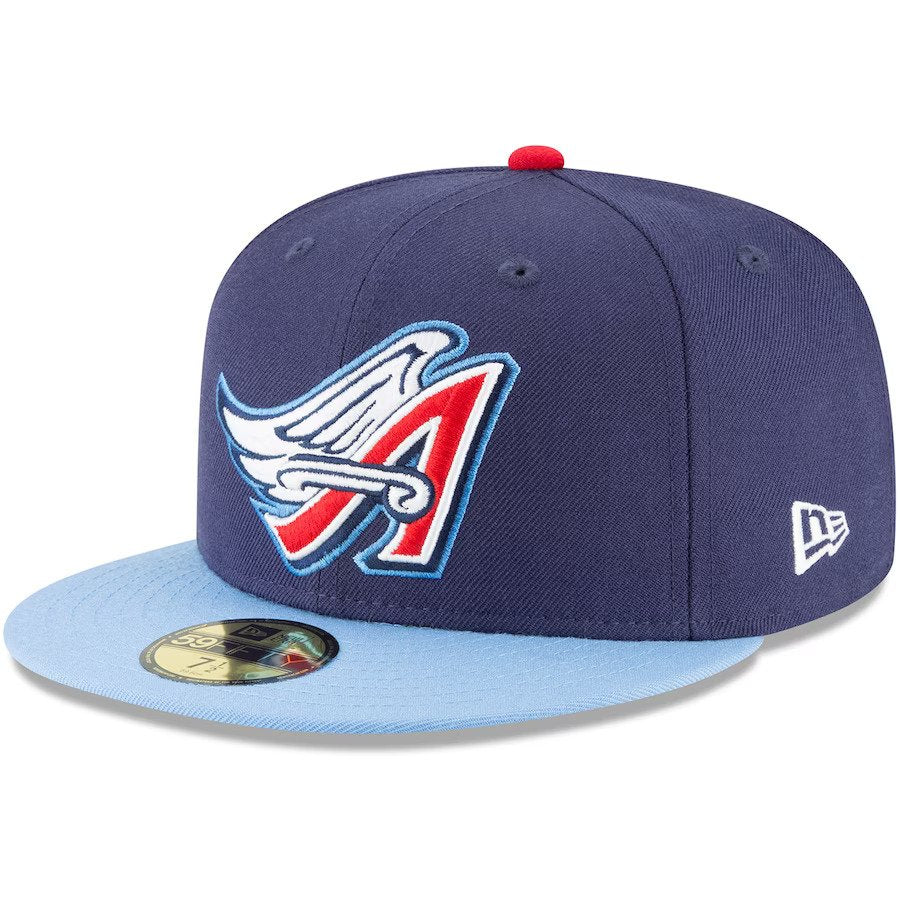 Los Angeles Angels New Era Cooperstown Collection Wool 59FIFTY Fitted Hat - Navy