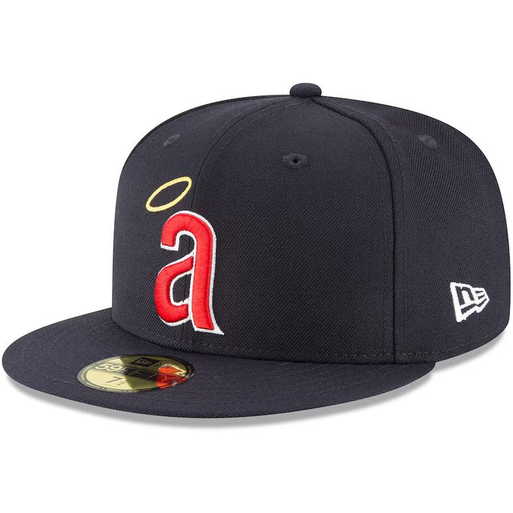 Los Angeles Angels New Era Navy Cooperstown Collection Wool 59FIFTY Fitted Hat