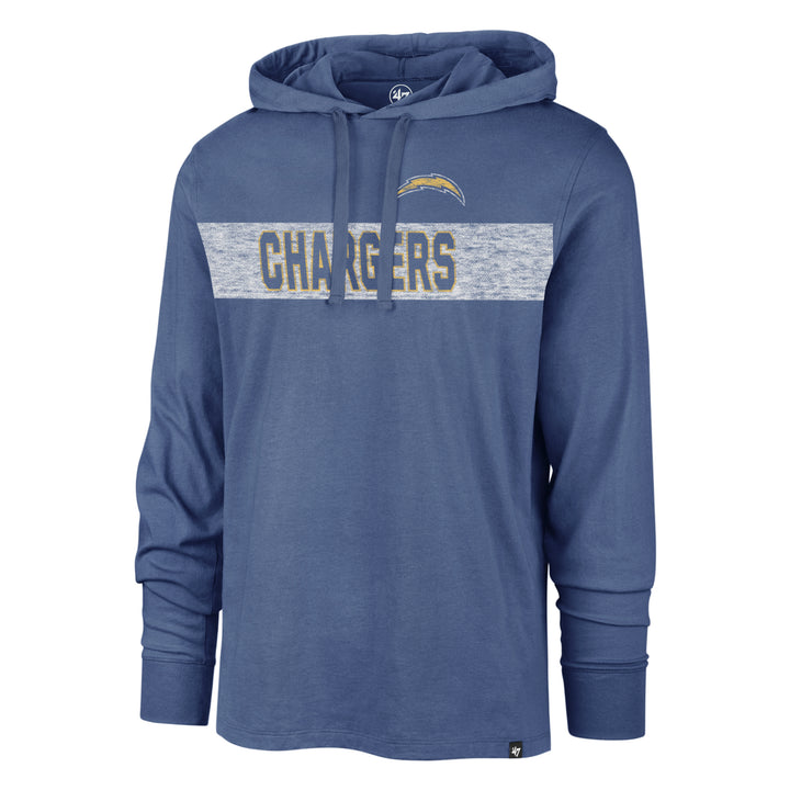 Los Angeles Chargers 47 Brand Powder Blue Field Franklin Hooded Long Sleeve T-Shirt