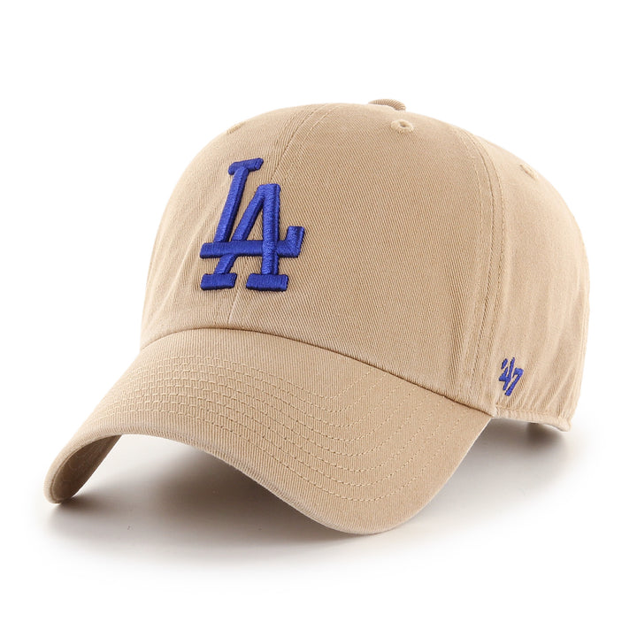 Los Angeles Dodgers 47 Brand Clean Up Adjustable Hat Khaki Royal