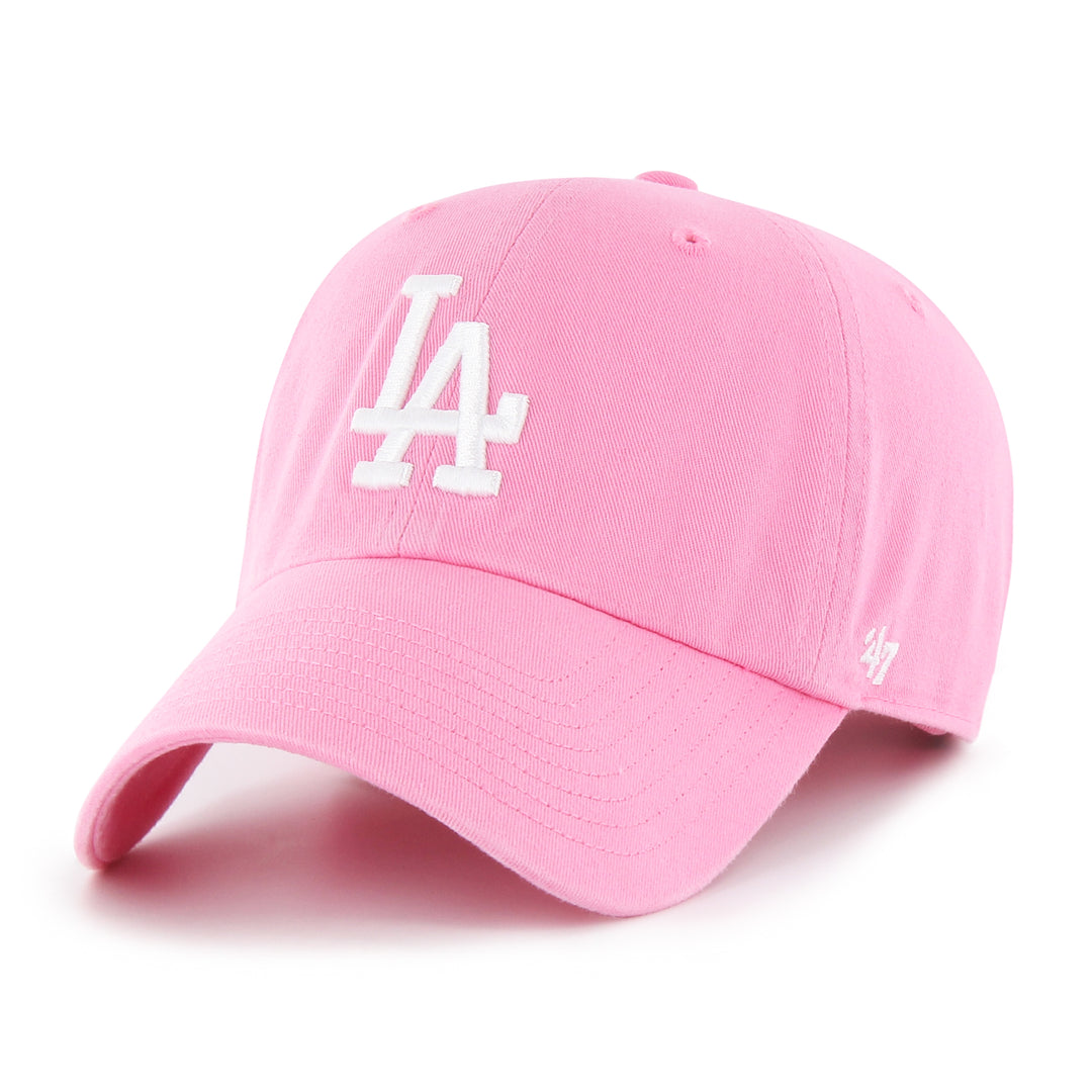 Los Angeles Dodgers 47 Brand Rose Pink Clean Up Adjustable Dad Hat