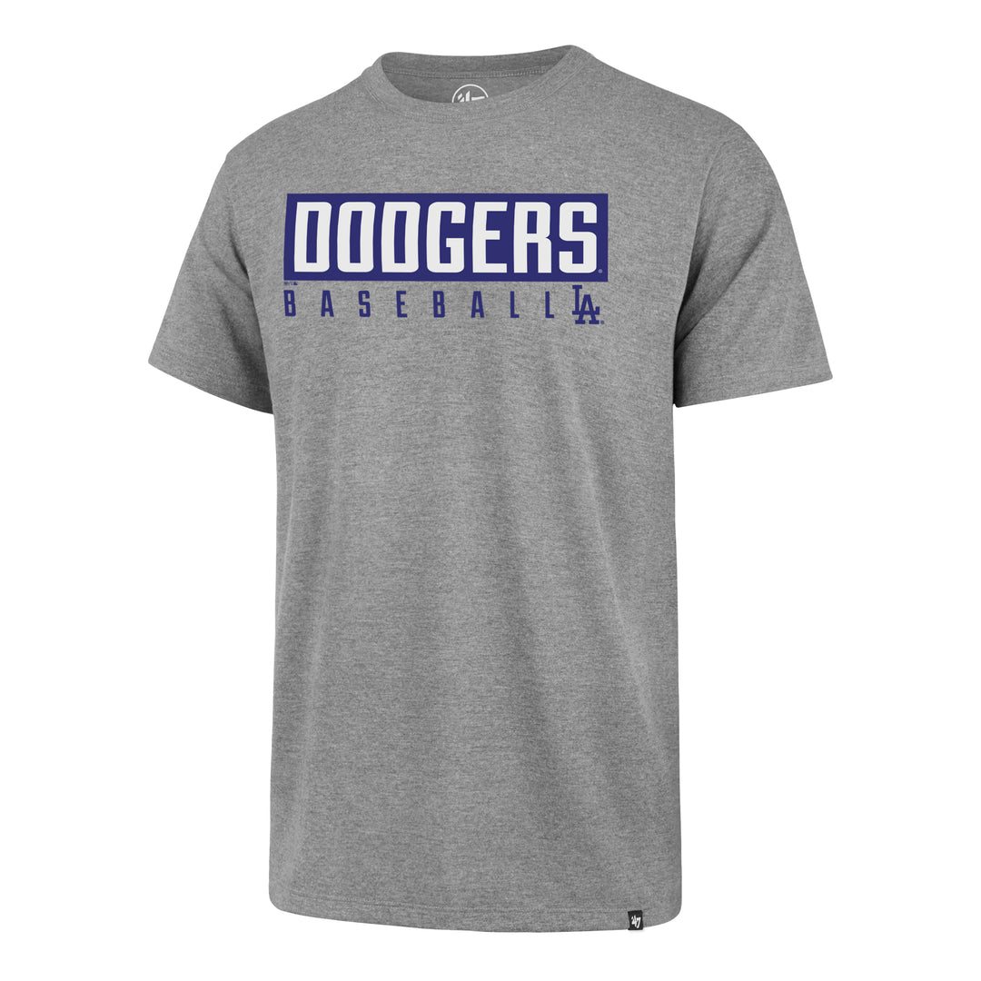 Los Angeles Dodgers 47 Brand Gray Dub Major Super Rival T-Shirt