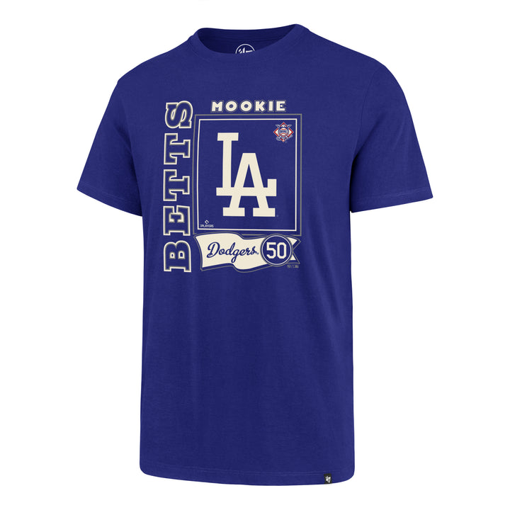 Los Angeles Dodgers 47 Brand Mookie Betts #50 Team Color Super Rival T-Shirt
