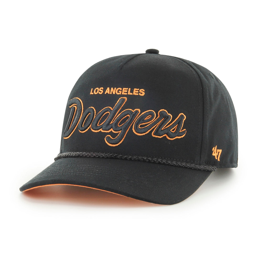 Los Angeles Dodgers Black Mango Undervisor Hitch Snapback Hat
