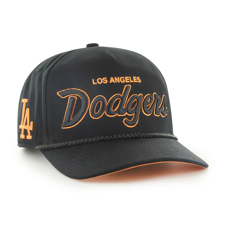 Los Angeles Dodgers Black Mango Undervisor Hitch Snapback Hat