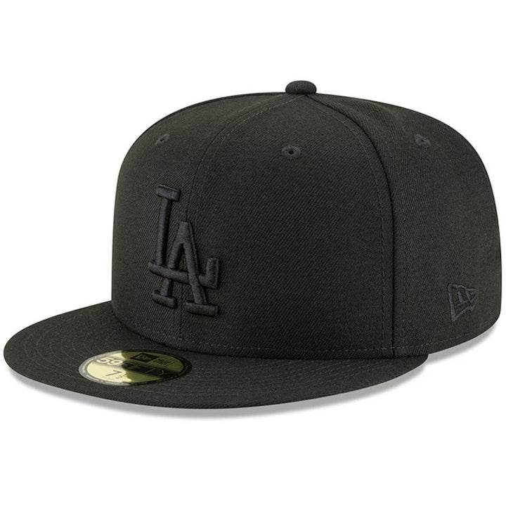 Los Angeles Dodgers New Era Black Primary Logo Basic 59FIFTY Fitted Hat