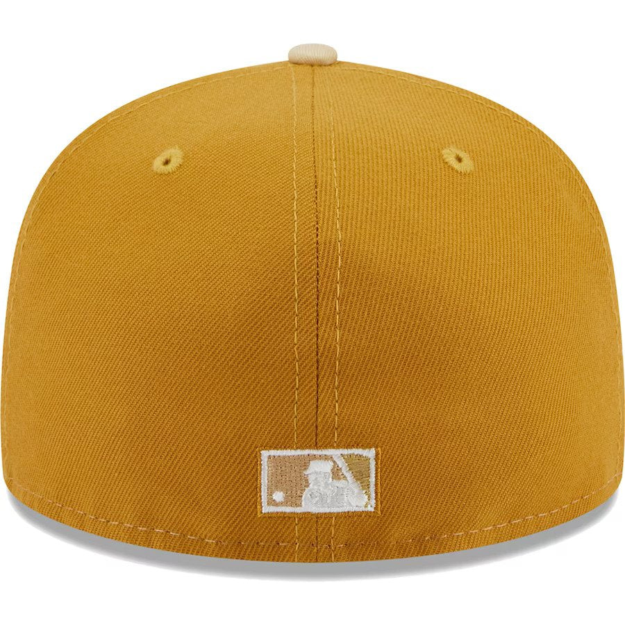 Los Angeles Dodgers New Era Cream Gold Chrome Anniversary 59FIFTY Fitted Hat