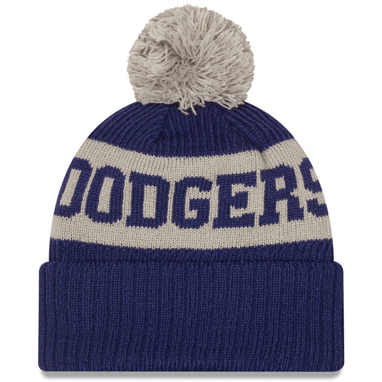 Los Angeles Dodgers New Era Sport Knit Navy Silver Pom Hat