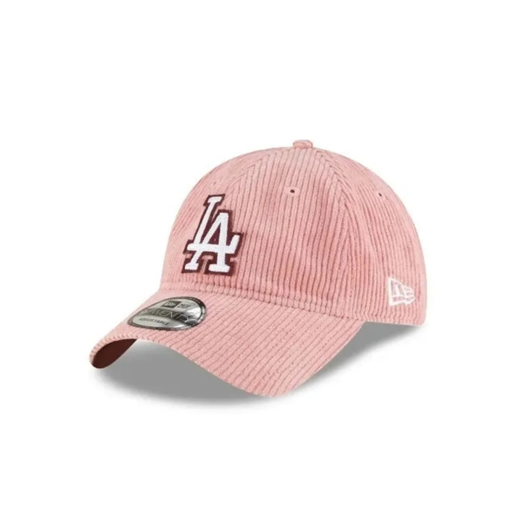 Los Angeles Dodgers New Era Strapback 9TWENTY Adjustable Corduroy Light Pink Rope Logo Hat
