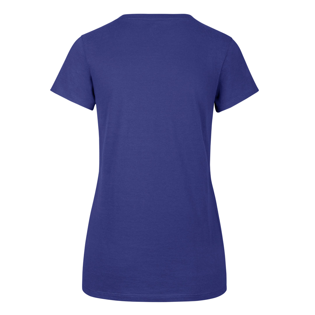 Los Angeles Dodgers Women's T-Shirt, 47 Brand Glitter Rush V-Neck Tee, Royal Blue