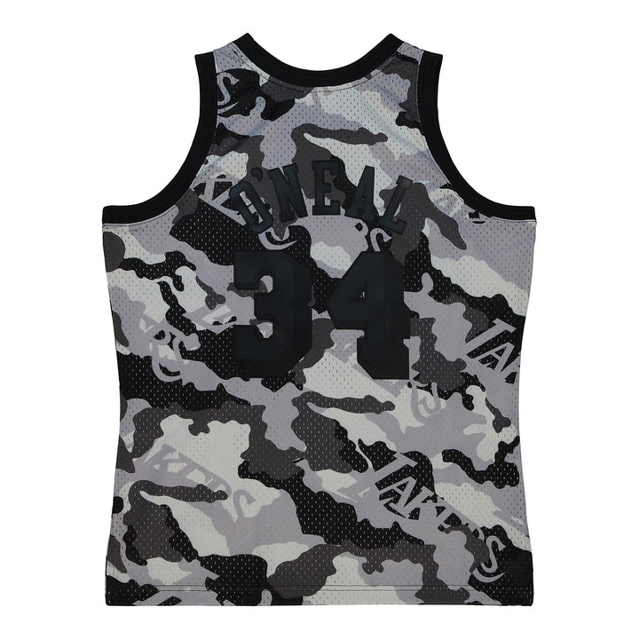 Los Angeles Lakers Mitchell & Ness Ghost Black Camo Swingman Shaquille O'Neal #34 1996-97 Jersey
