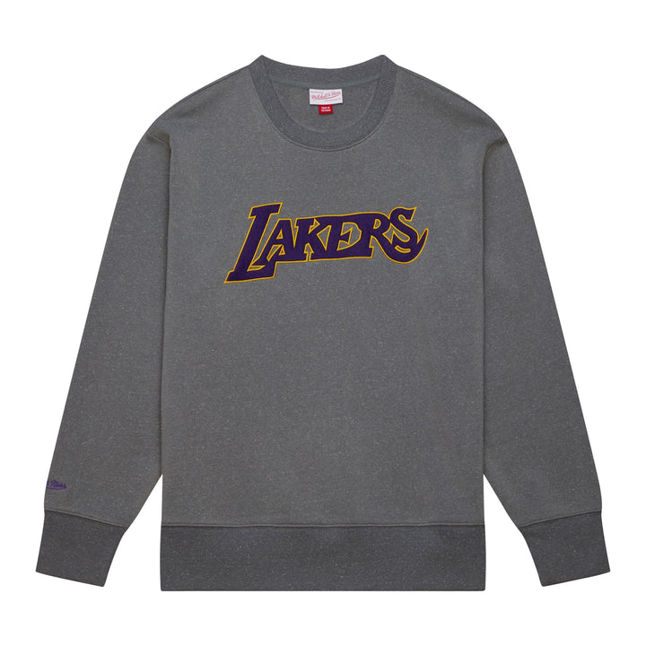 Los Angeles Lakers Mitchell & Ness Snow Washed Fleece Crew