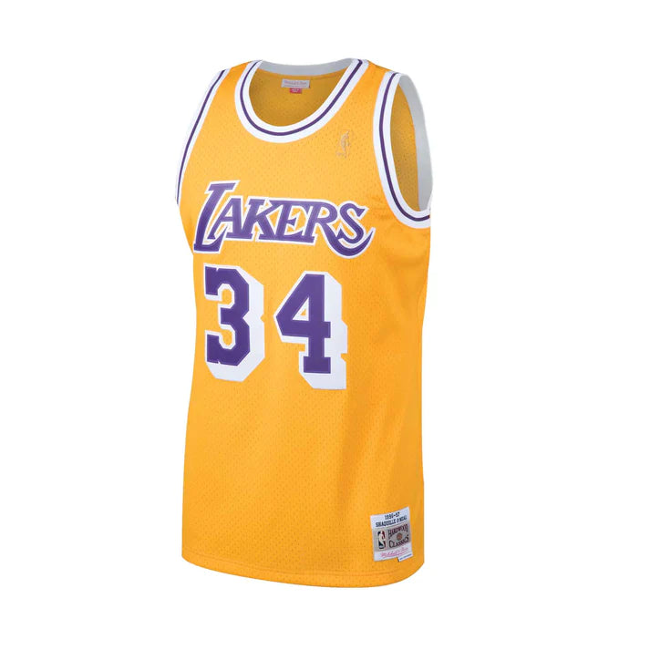 Los Angeles Lakers Mitchell & Ness Swingman Jersey Home 1996-97 Shaquille O'Neal #34