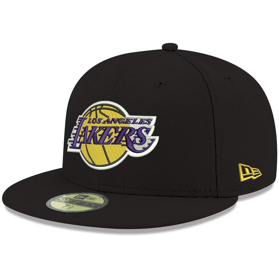 Los Angeles Lakers New Era Official Team Color 59FIFTY Fitted Hat - Black