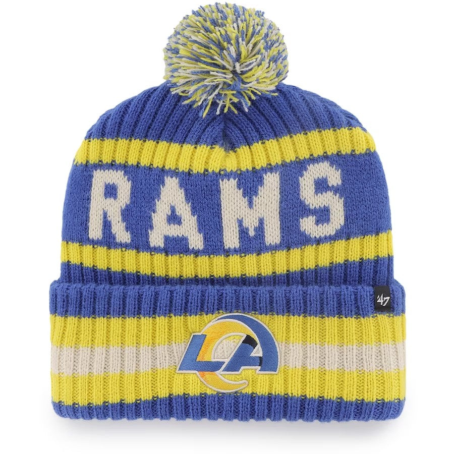 Los Angeles Rams 47 Brand Royal Bering Cuffed Knit Hat with Pom