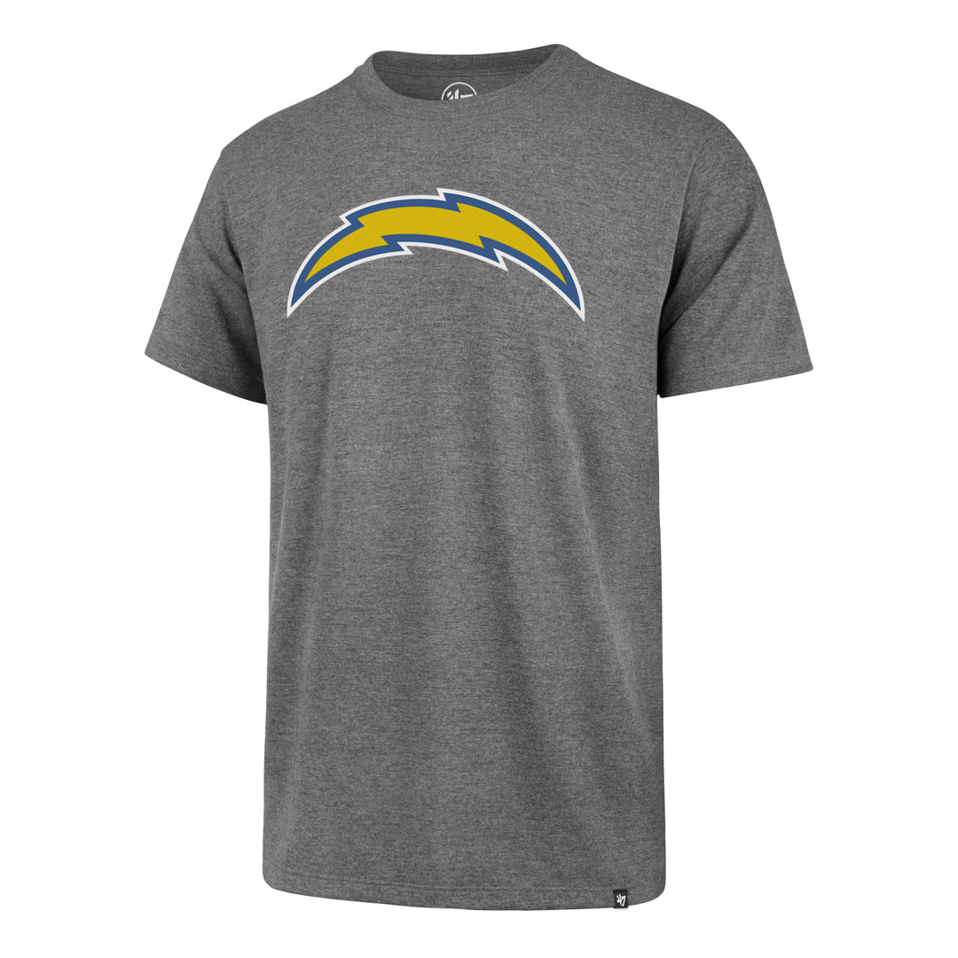 Los Angeles Chargers 47 Brand Gray Imprint Super Rival Tee
