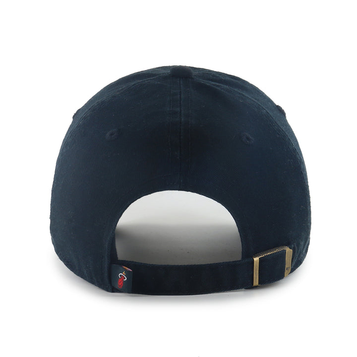 Miami Heat 47 Brand Black Clean Up Wordmark Adjustable Hat